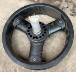 Диск для дитячих колясок 12 С . чорне, 3 промені (торм. втулка+кнопка+підшипник + віссю dia 12,7 mm) Мукачево - фото 1