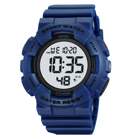 Чоловічий наручний спортивний годинник Skmei 2081 Синій з білим Вінниця