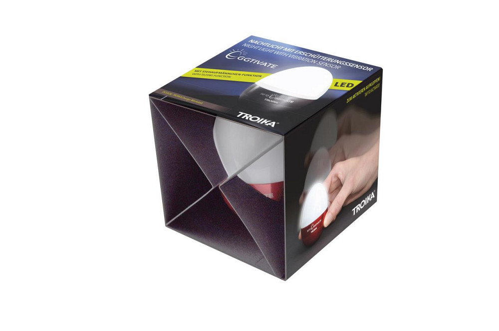 Светильник-ночник Troika Eggtivate, с датчиком вибрации, синий Ровно - изображение 4