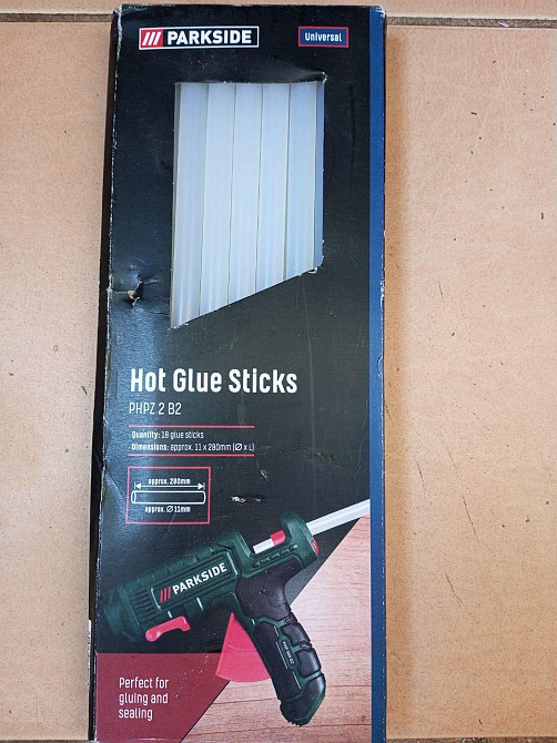 Універсальні клейові картриджи, стрижні 280×11 мм. 18 шт. Parkside PNKPZ 3 B2 Полтава - фото 1