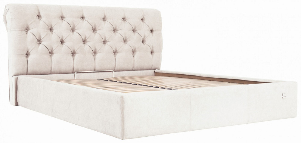 Кровать London Comfort 140 х 190 см Мисти Milk С подъемным механизмом и нишей для белья Бежевый Днепр - изображение 11