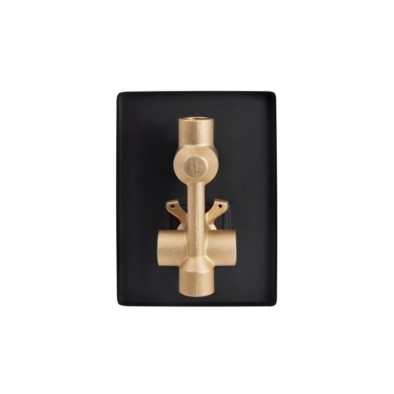 Душевая система Qtap Aquarius скрытого монтажа на два потребителя QTAQA64103NGB Black Matt, латунь Харьков - изображение 5