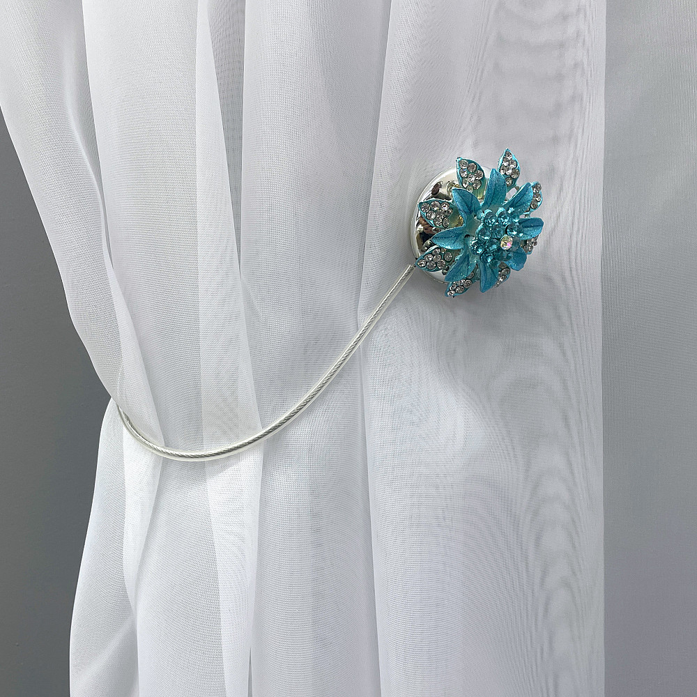 Магніти для штор та гардин "Flowers" набір 2 шт Блакитний (81-224) Київ - фото 3