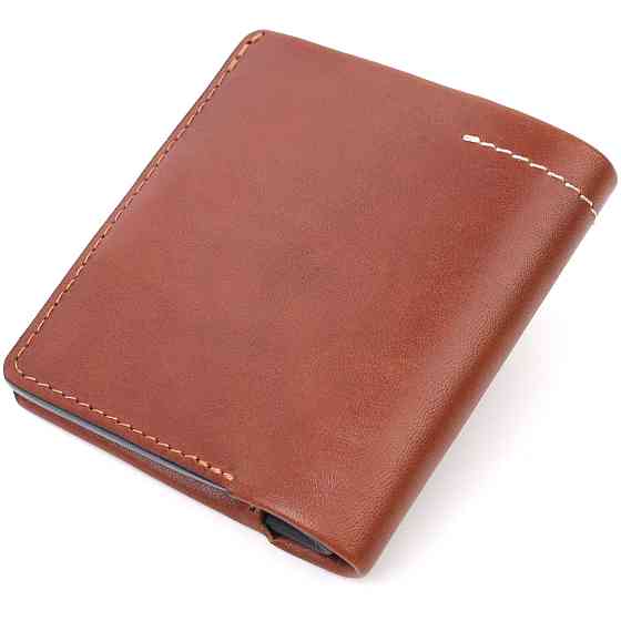 Чудовий шкіряний чоловічий гаманець Grande Pelle 11425 Коричневий Київ