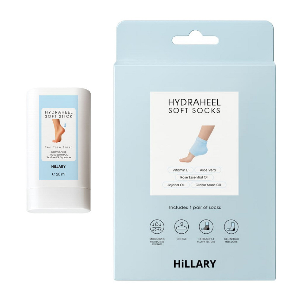 Набір для зволоження та пом'якшення потрісканих п’ят Hillary Set for Moisturizing & Softening Cracked Heels Київ - фото 1
