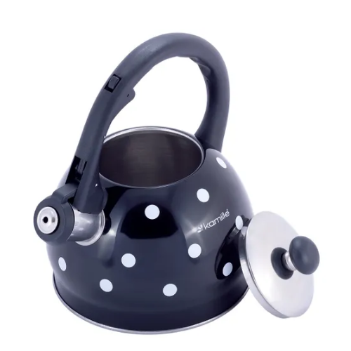 Чайник 2л нержавіюча сталь зі свистком з нейлоновою ручкою 1070BL KAMILLE Житомир - изображение 3