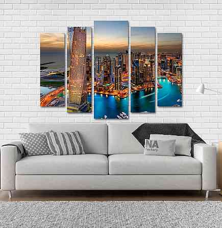 Модульна картина Нічне місто Art-67_5 Київ