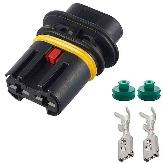 Роз'єм конектор 2-кон., К Вентилятору Охлаждения Радіатора, APTIV (Delphi) Америка, Корея, Buick, Cadillac, Chevrolet, Daewoo Київ