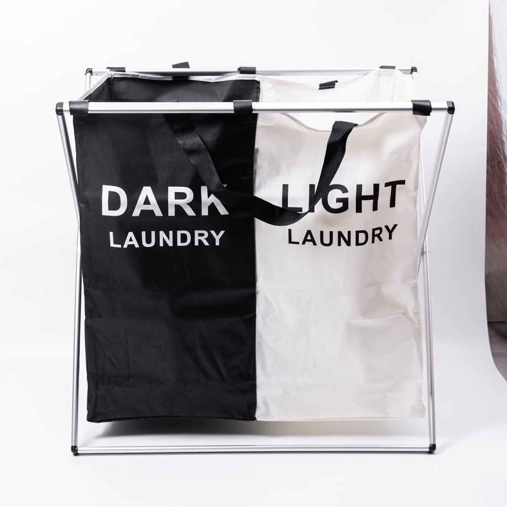 Yiwu Кошик-органайзер для білизни на каркасі 60 (л) на 2 відділення HP-41-5 Коломия - фото 1