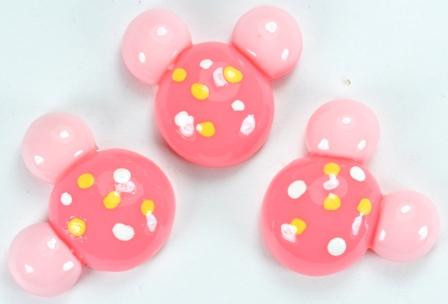 Серединки для шпильки міккі маус 50шт розмір 2,1х2см (св.-рожеві) 29-4 Київ - фото 1