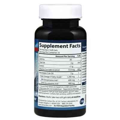 Жирні кислоти Carlson Супер Омега-3, Gems, 100+30 желатинових капсул (CAR-01524) Вінниця