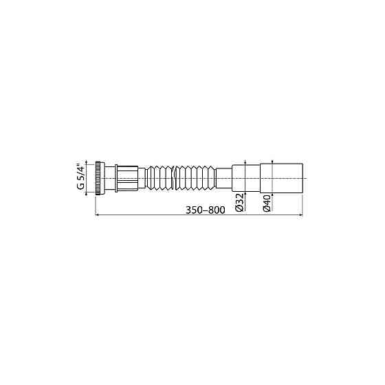 Гнучке з'єднання 5/4"/40/32 метал (Koller Pool) Київ