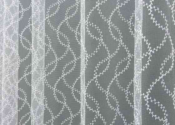 Тюль фатин с вышивкой Цвет белый 1577т Киев