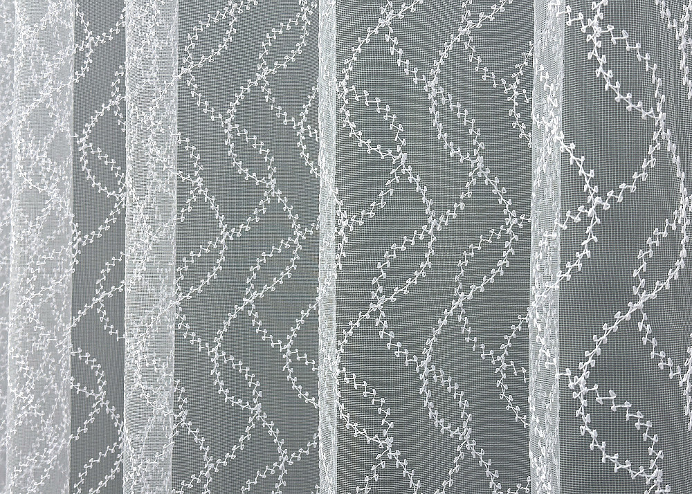 Тюль фатин с вышивкой Цвет белый 1577т Киев - изображение 4