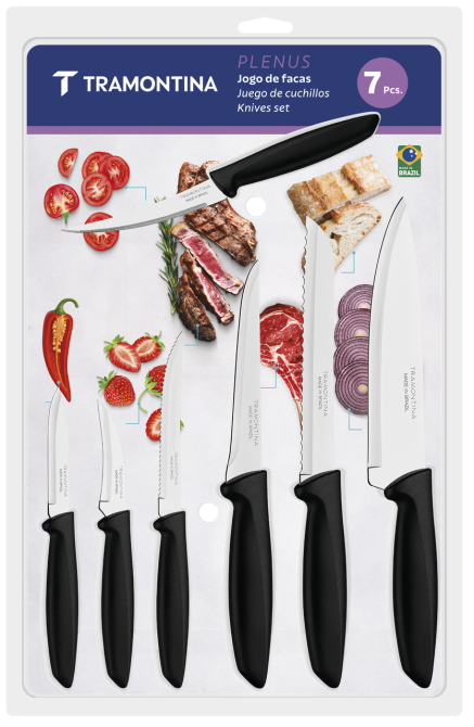 Набор ножей TRAMONTINA Plenus black, 7 предметов (6820220) Киев - изображение 2