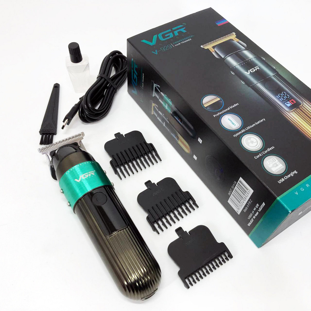 Портативна ручна машинка для стрижки волосся VGR V-929, Машинка-тример для стрижки бездротова EO-81 Київ - фото 15