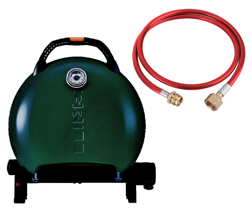 КОМПЛЕКТ Портативний переносний газовий гриль O-GRILL 600T, зелений + шланг в подарунок! Код: 011679 Рівне - фото 1