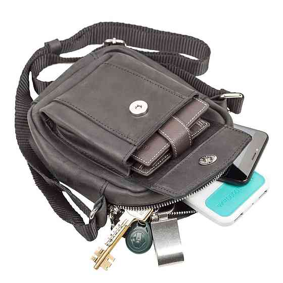 Сумка з вінтажній шкіри Чорна (SHVIGEL) Київ