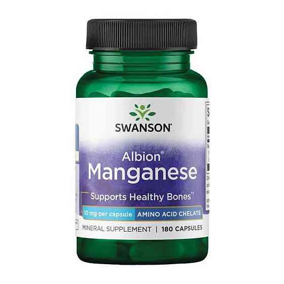 Марганець Swanson Albion Manganese 10mg - 180 caps Луцьк