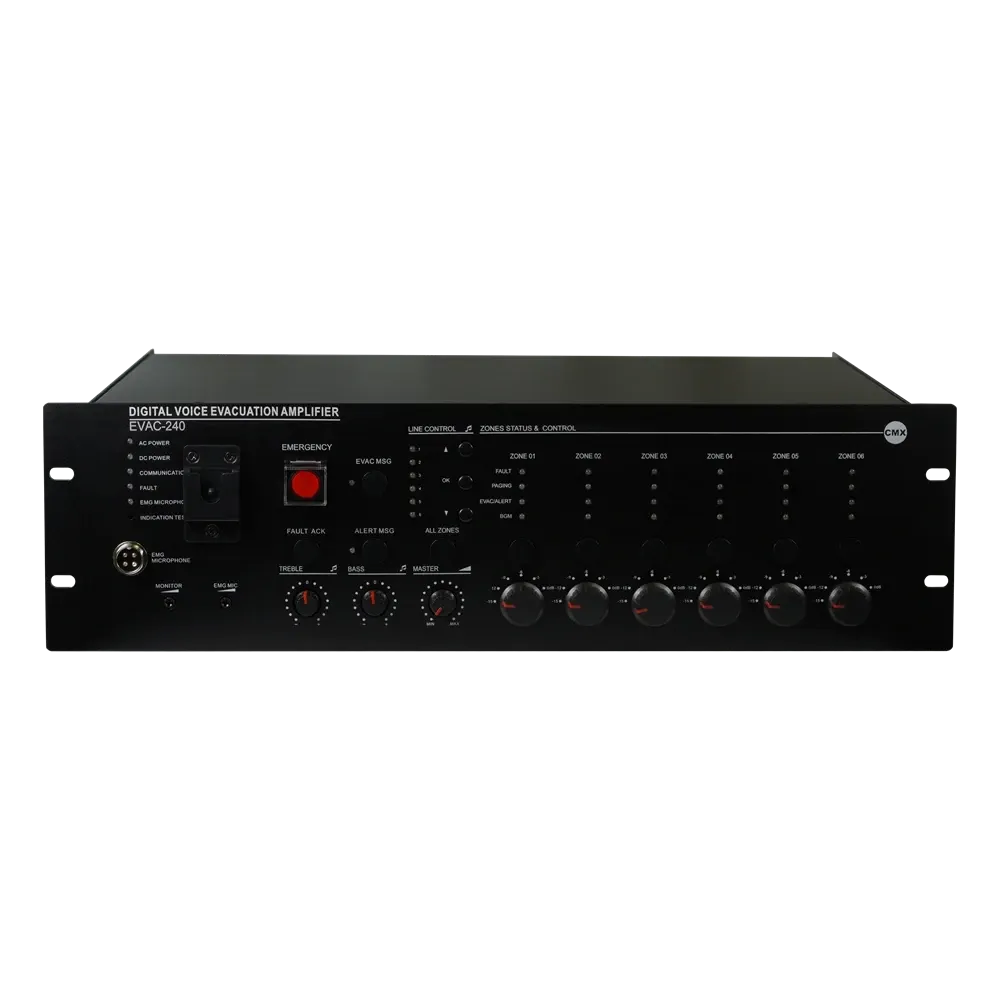 Підсилювач-контролер CMX EVAC-240, 6 зон, 19