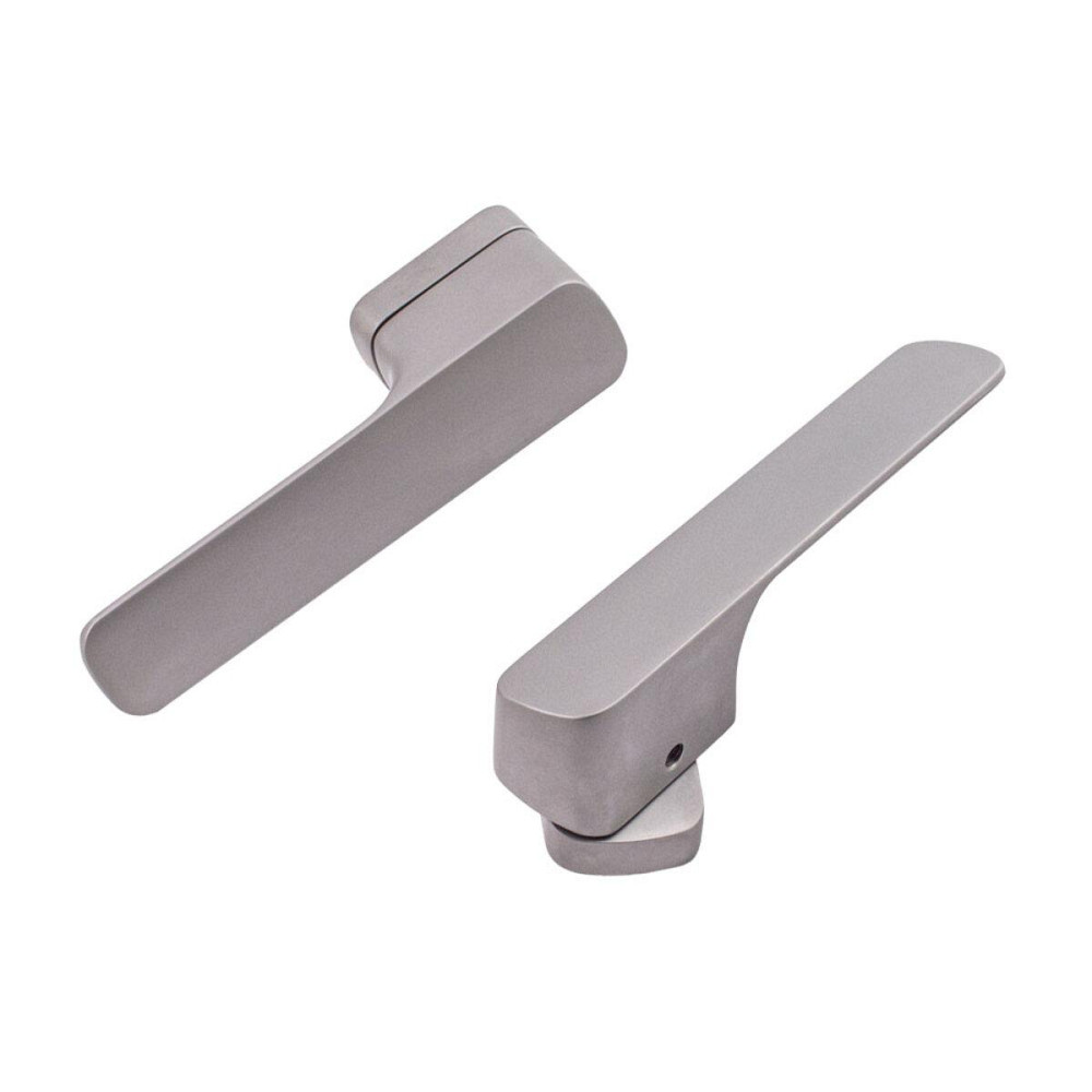 Дверна ручка на розетці M&T Minimal2.0 147735 TIN-C титан/хром матовий Київ - фото 2