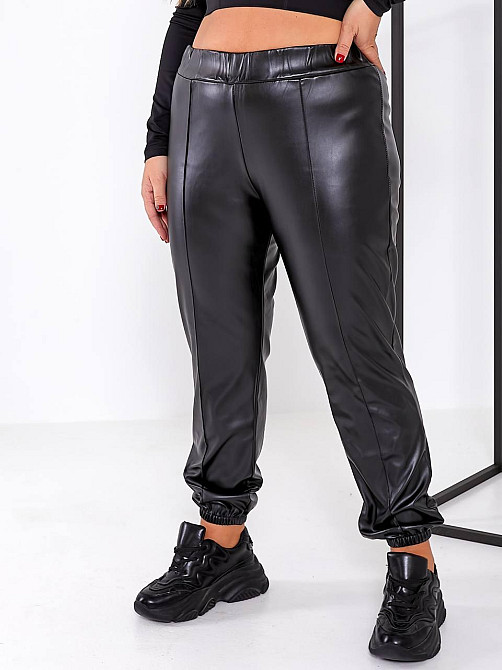 Штаны из экокожи на флисе Calvin батал Киев - изображение 4