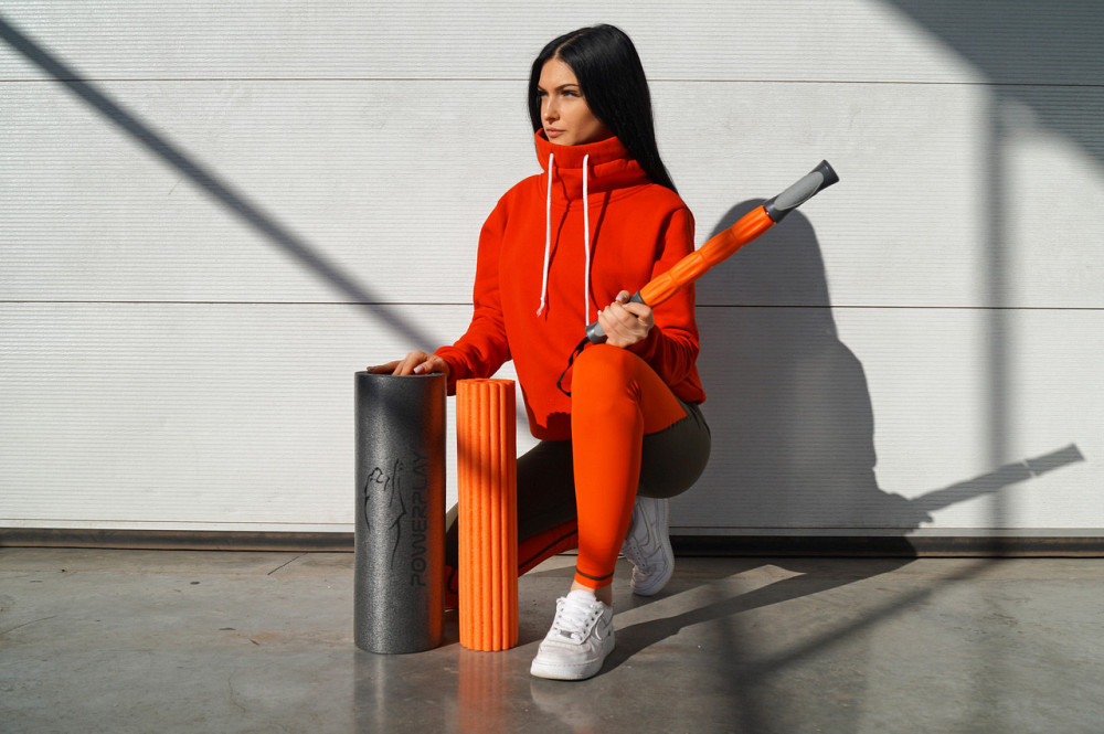 Массажный ролик, валик для массажа спины (массажер для спины, шеи, ног) набор 3в1 PowerPlay 4022 Therapy Rol Киев - изображение 9