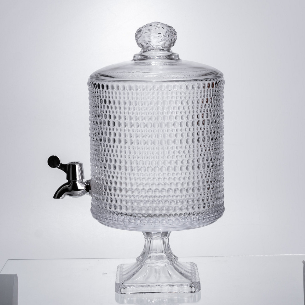 Стеклянная лимонадница с краном на подставке, 4.5 л Киев - изображение 3