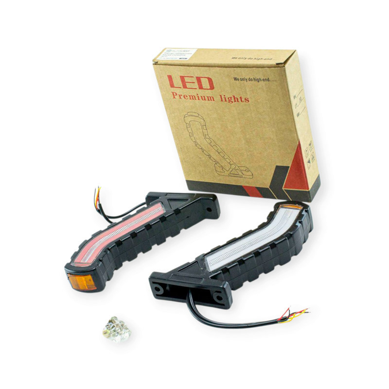 Фонарь (рог косой) средний 3-х функциональный LED NEON DYNAMIC (к-кт 2 шт) 397993 габаритный Мукачево - изображение 1