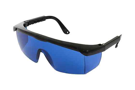 Окуляри відкриті MASTERTOOL КОМФОРТ панорамна лінза напівоправа з регульованими дужками l-клас сині 82-0616 Коломия