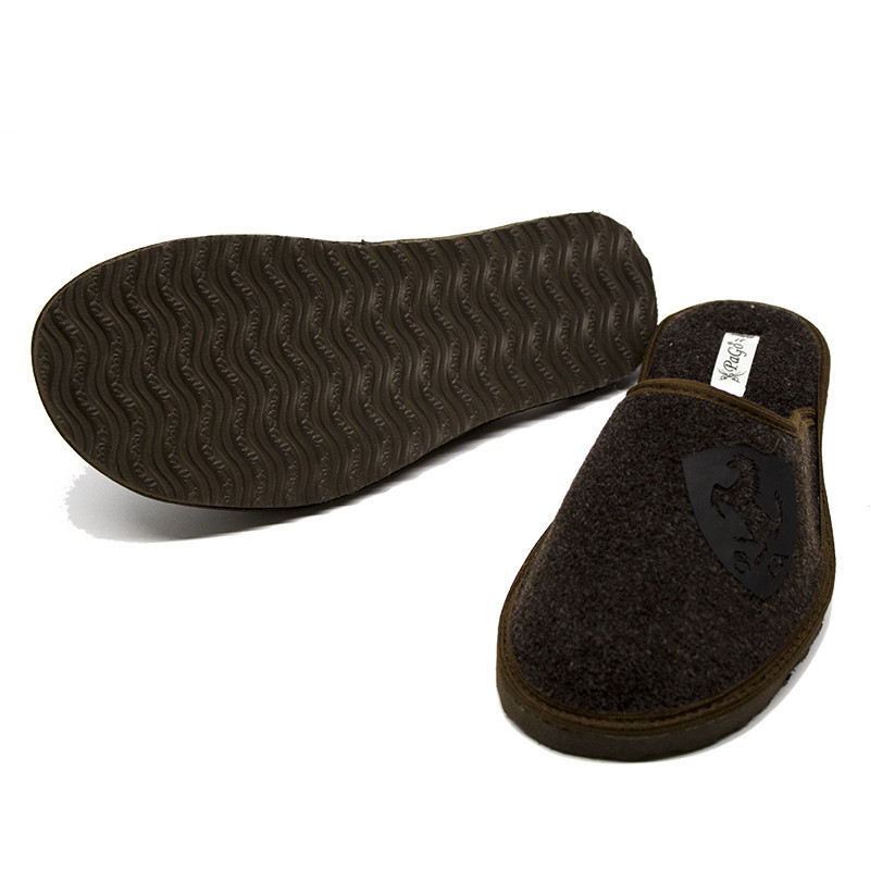 Тапочки чоловічі кімнатні з повсті "SF" коричневий Одесса - изображение 4