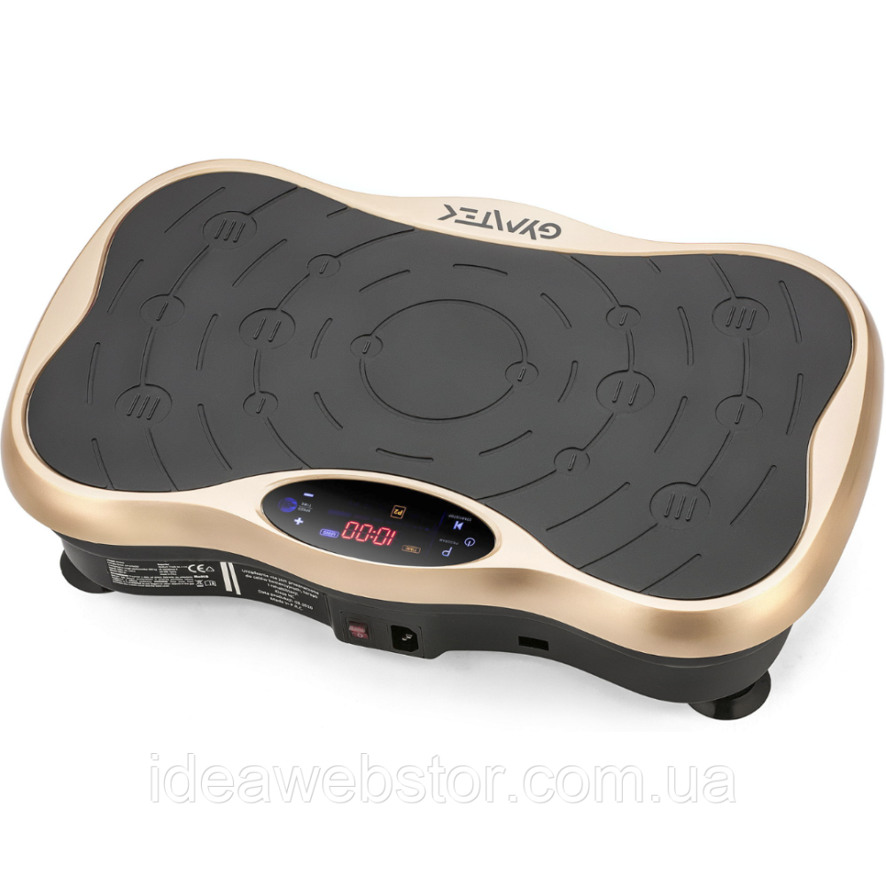 Виброплатформа Gymtek XP500 2D для дома с пультом управления и эспандерами вибротренажер для похудения фитнеса массажа золотистая Киев - изображение 14