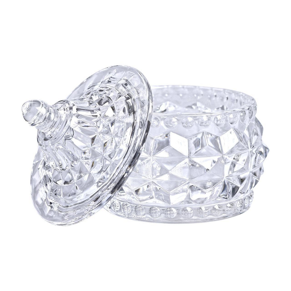 Цукерниця скляна з кришкою кругла Ø 8 см HP-YH-3 Київ - фото 4