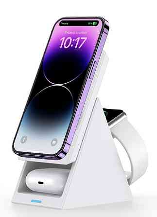 Бездротовий зарядний пристрій Choetech T600-F 15W Білий Харьков