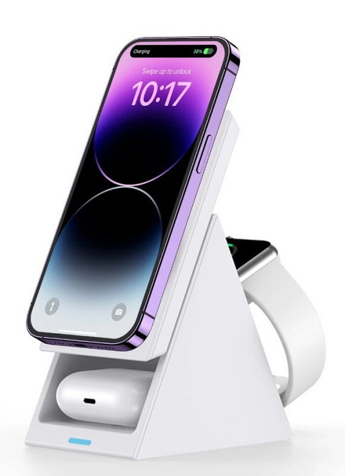 Бездротовий зарядний пристрій Choetech T600-F 15W Білий Харьков - изображение 2