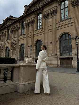 Женский базовый костюм двойка: свитер и брюки турецкая вязка Белый, 48/52 Одесса