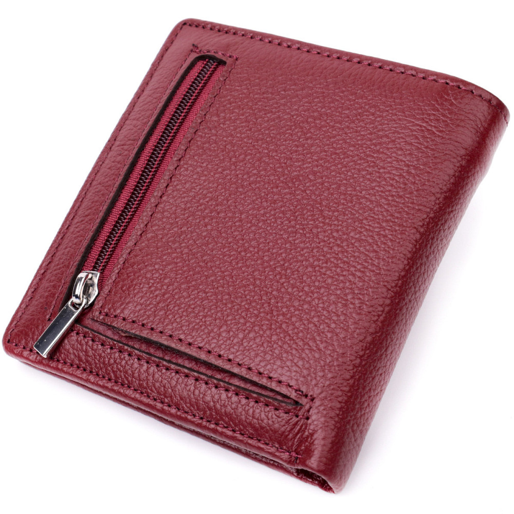 Маленький женский кошелек из натуральной кожи Бордовый (ST Leather) Киев - изображение 6