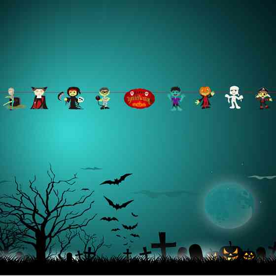 Гірлянда на Хелловін 280 см різнобарвний Київ