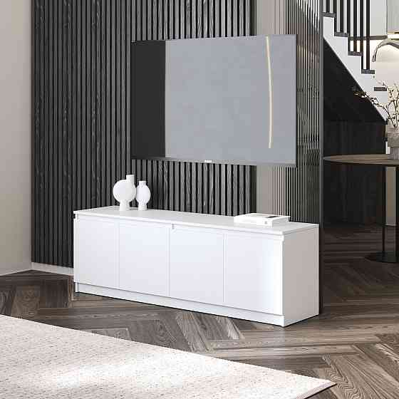 Тумба под телевизор VAYS в гостиную, современная с полками, без ручек R-31 Львов