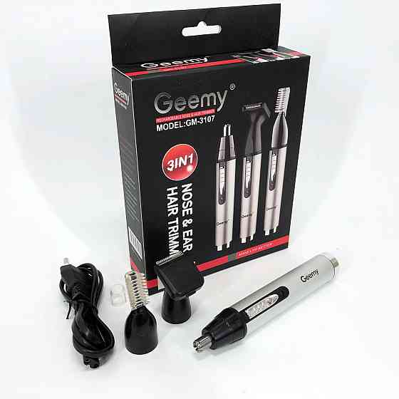 Триммер для носа и ушей удобный GEMEI GM-3107 3в1, Триммер для бороды головы и носа UQ-23 Киев
