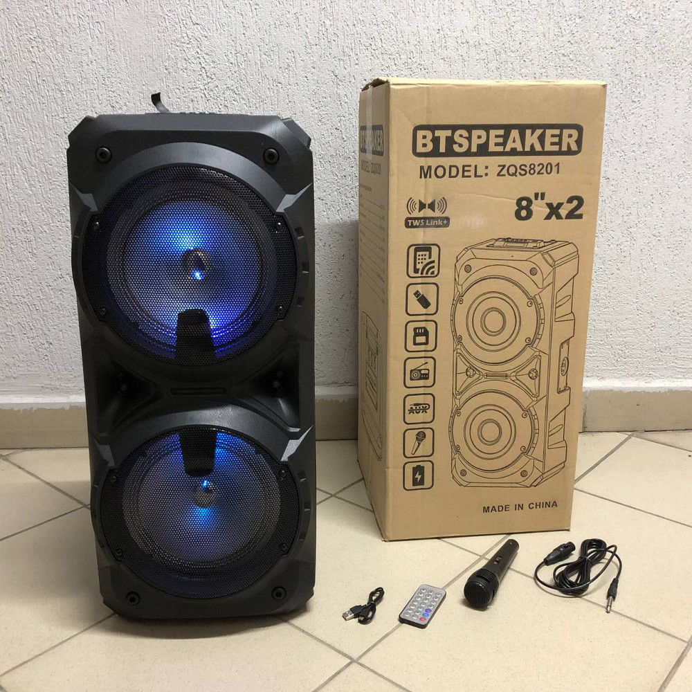 Блютуз колонка с красивой подсветкой ZQS-8201, Очень мощная колонка, Объемный звук Bluetooth колонки KA-25 Киев - изображение 10