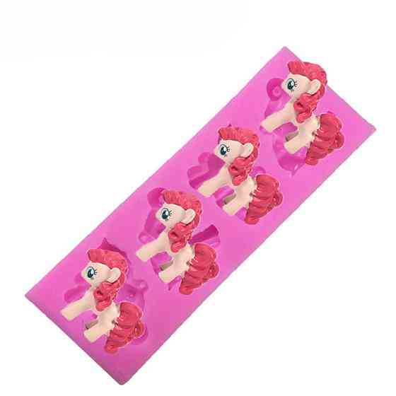 Молд силиконовый Единорог 118 на 37 мм розовый Киев