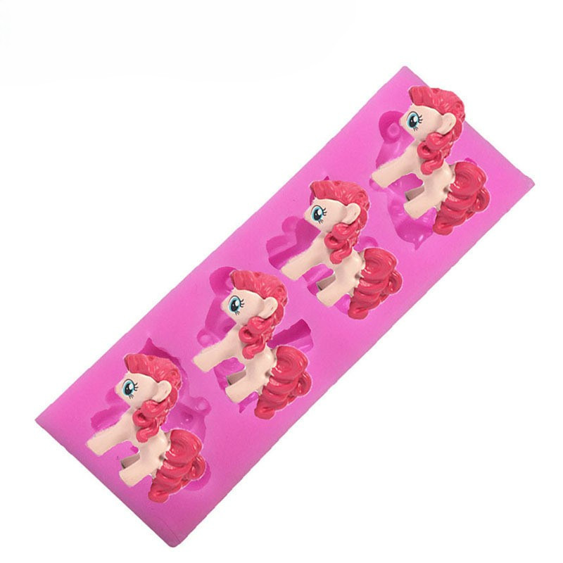 Молд силіконовий Єдиноріг 118 на 37 мм рожевий Київ - фото 1