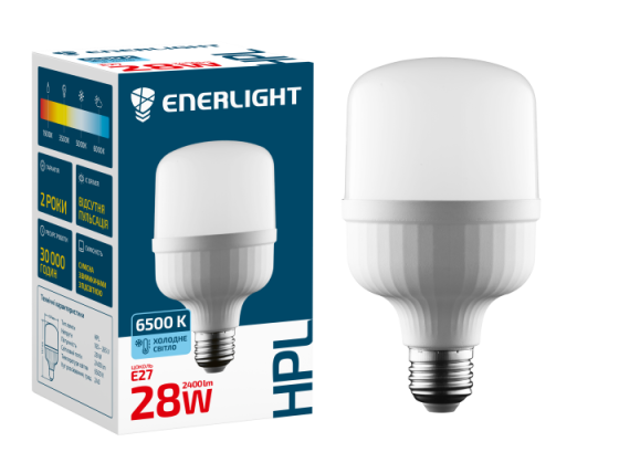 Лампа світлодіодна ENERLIGHT HPL 28Вт 6500K E27 Рівне