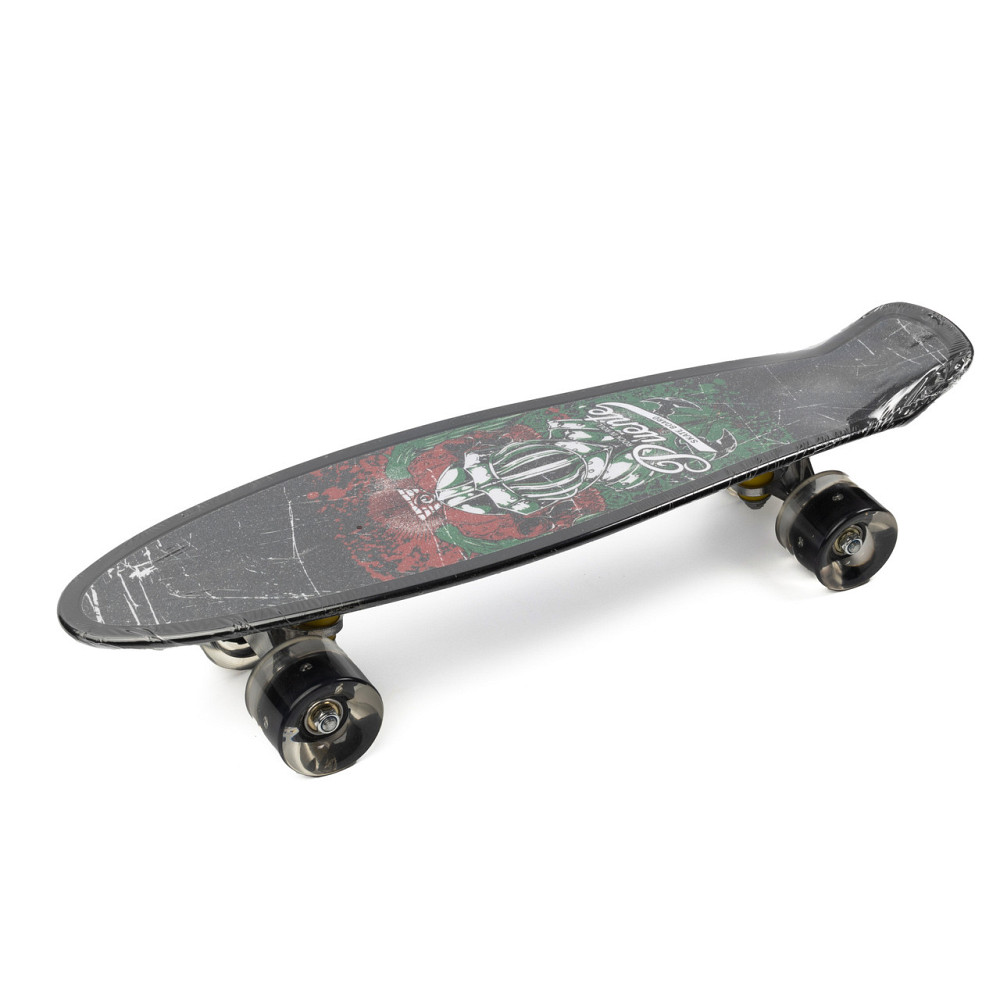 Скейт Пенні борд для дітей MS 0298-1_2 Скейтборд зі світними колесами ABEC 7 алюмінієва підвіска Чорний Кам'янець-Подільський - фото 3