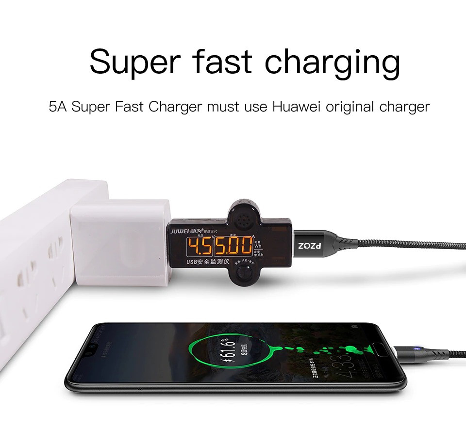 Магнітний кабель з наконечником PZOZ Lightning 5 А для заряджання та передавання даних (Чорний, 1м) Николаев - изображение 3