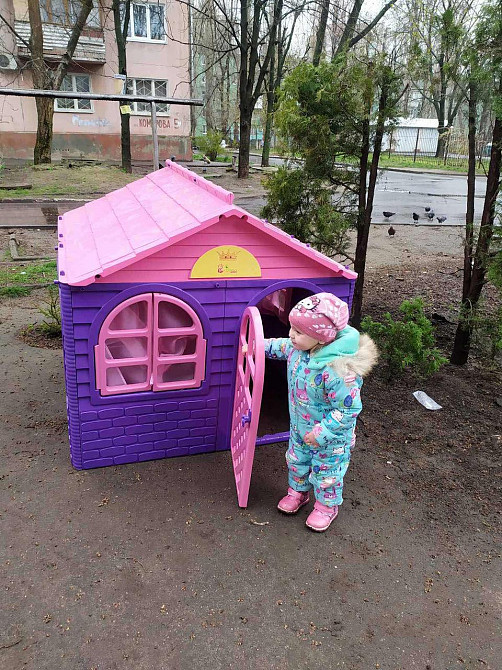 Дитячий ігровий пластиковий будиночок зі шторками Doloni для дітей Київ - фото 5