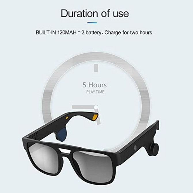 Smart Audio glasses Інтелектуальні сонцезахисні окуляри bluetooth gokul bone conduction смарт аудіо окуляри Дніпро - фото 3
