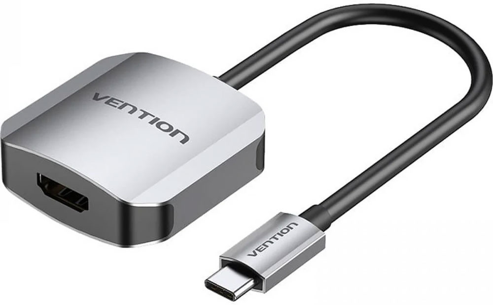 Перехідник USB 3.1 Type-C --> HDMI (F), 4K 30HZ, кабель 0.15м, Vention сірий Вінниця - фото 1