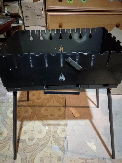 Мангал-чемодан DV - 8 ш x 2 мм (горячекатаный) Полтава - изображение 1